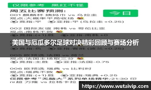 美国与厄瓜多尔足球对决精彩回顾与赛场分析